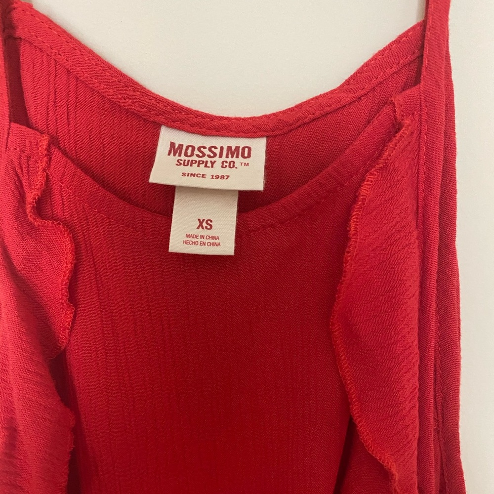 Red Ruffle Tank Top - Picture 2 of 3